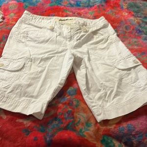 White Eddie Bauer cargo shorts
